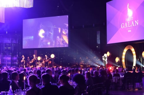 de första sju priskategorierna till Hästgalan