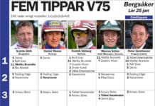 Fem tippar V75 Bergsåker 25 jan 2014 fem tippar v till lor