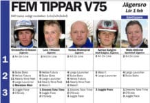 Fem tippar V75 Jägersro 1 feb 2014 stor fem tippar v