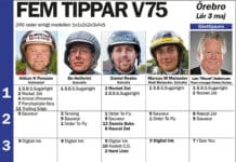 Fem tippar V75 Örebro 3 maj 2014 fem tippar v orebro maj