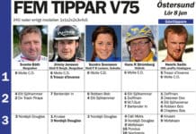 Fem tippar V75 Östersund 7 juni 2014 fem tippar v