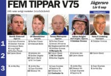 Fem tippar V75 till Jägersro 6 september 2014 fem tippar v