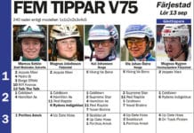 Fem tippar V75 till Färjestad 13 september 2014 fem tippar v farjestad