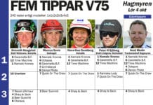 Fem tippar V75 till Hagmyren 4 oktober 2014 fem tippar v hagmyren oktober