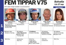 Fem tippar V75 till Solvalla 27 september 2014 fem tippar v solvalla sept