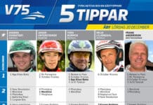 Fem tippar V75 till Åby 20 december 2014 fem tippar v