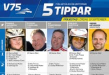 Fem tippar V75 till Färjestad 19 september fem tippar v