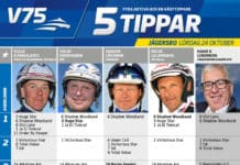 Fem tippar V75 till Jägersro 24 oktober fem tippar v