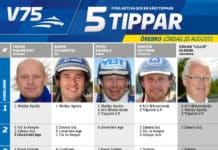 Fem tippar V75 till Örebro 20 augusti 2016 fem tippar örebro