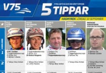 Fem tippar V75 till Hagmyren 10 september 2016 v75