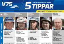 Fem tippar V75 till Solänget 17 september 2016 solänget