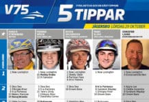 Fem tippar V75 till Jägersro 29 oktober 2016 tippar v75