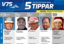 Fem tippar V75 till Örebro 23 december fem tippar