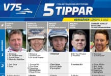 Fem tippar V75 till Bergsåker 1 juli 2017