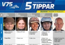 Fem tippar V75 till Jägersro onsdag 23 augusti 2017 5 jägersro