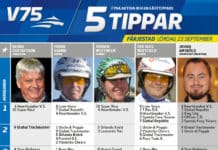 Fem tippar V75 till Färjestad 23 september 2017 5 tippar färjestad