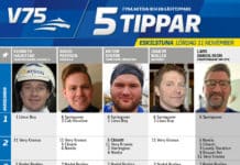Fem tippar V75 till Eskilstuna 11 november 2017 Fem tippar V75 till Eskilstuna 11 november 2017