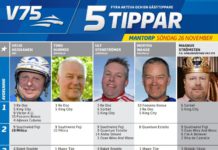 Fem tippar V75 till Mantorp 26 november 2017 mantorp fem tippar