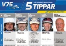 Fem tippar V75 till Åby 9 december 2017 fem tippar åby