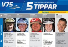 Fem tippar V75 till Örebro 31 december 2017 Fem tippar V75 till Örebro 31 december 2017