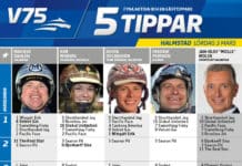 Fem tippar V75 till Halmstad lördag 3 mars 2018 Fem tippar V75 till Halmstad lördag 3 mars 2018