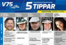 Fem tippar V75 till Eskilstuna 10 mars 2018 Fem tippar V75 till Eskilstuna 10 mars 2018