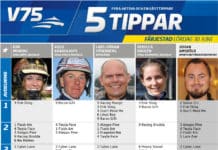 Fem tippar V75 till Färjestad 30 juni 2018 Fem tippar V75 till Färjestad 30 juni 2018