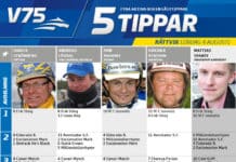 Fem tippar V75 till Rättvik 4 augusti 2018 Fem tippar V75 till Rättvik 4 augusti 2018