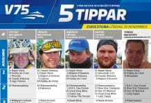 Fem tippar V75 till Eskilstuna 10 november 2018 tippar V75 till Eskilstuna