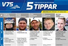 Fem tippar V75 till Solvalla Lördag 19 januari 2019 Fem tippar V75 till Solvalla Lördag 19 januari 2019