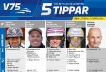 Fem tippar V75 till Åby Lördag 2 februari 2019 Fem tippar V75 till Åby Lördag 2 februari 2019