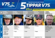 Fem tippar V75 till Bergsåker lördag 24 augusti – 90 miljoner Jackpot Fem tippar V75 till Bergsåker lördag 24 augusti - 90 miljoner Jackpot