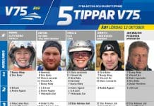 Fem tippar V75 till Åby lördag 12 oktober 2019 Fem tippar V75 till Åby lördag 12 oktober 2019
