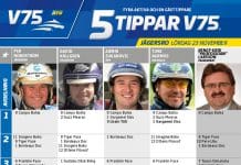Fem tippar V75 till Jägersro Lördag 23 november 2019 Fem tippar V75 till Jägersro Lördag 23 november 2013