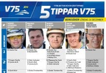 Fem tippar V75 till Bergsåker 14 december 2019 Fem tippar V75 till Bergsåker 14 december 2019