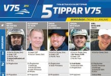 Fem tippar V75 till BERGSÅKER Lördag 11 Januari 2020 Fem tippar V75 till BERGSÅKER Lördag 11 Januari 2020