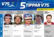 Fem Tippar V75 Kalmar söndag 21 juni 2020 5 Tippar V75 Kalmar söndag 21 juni