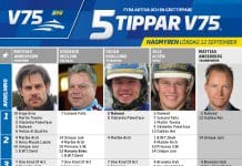 Fem tippar V75 till Hagmyren 12 September 2020 Fem tippar V75 till Hagmyren 12 September 2020