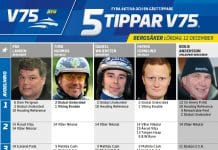 Fem tippar V75 till Bergsåker 12 december 2020 Fem tippar V75 till Bergsåker 12 december 2020