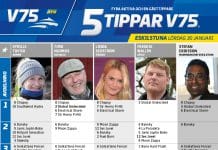 Fem tippar V75 till Eskilstuna 30 januari 2021 Fem tippar V75 till Eskilstuna 30 januari 2021