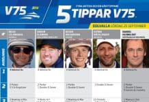 Fem tippar V75 till Solvalla 25 september 2021 Fem tippar V75 till Solvalla 25 september 2021