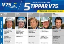 Fem tippar V75 till Färjestad 18 september 2021 Fem tippar V75 till Färjestad 18 september 2021