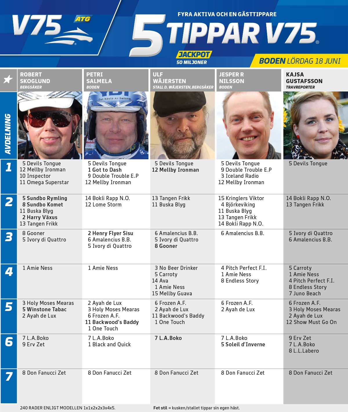 fem tippar v75 v24 boden midnattstravet 18 juni 2022