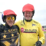 Inför V75 FÄRJESTAD: Tjomslands tunga duo taggade inför Unionskampen tom erik solberg och oystein tjomsland glada 720x482 jpg