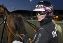 Inför V85 GÄVLE (skärtorsdagen): Olofsson inleder Spring Race med formstark duo hanna olofsson glad bakom la norna jpg