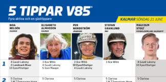 Fem tippar V85 till KALMAR söndag 21 juni 2026 Fem tippar V85 till KALMAR söndag 21 juni 2026